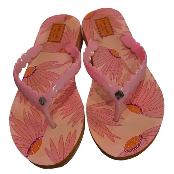 Kate Spade New York thongs peachy pink size 8.5 - Picture 1 of 3